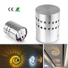 5W AC220V 230V LED Hollow Cylindrical Wall Lamp/ Ceiling Decoration Lighting 360 degrees beam angle